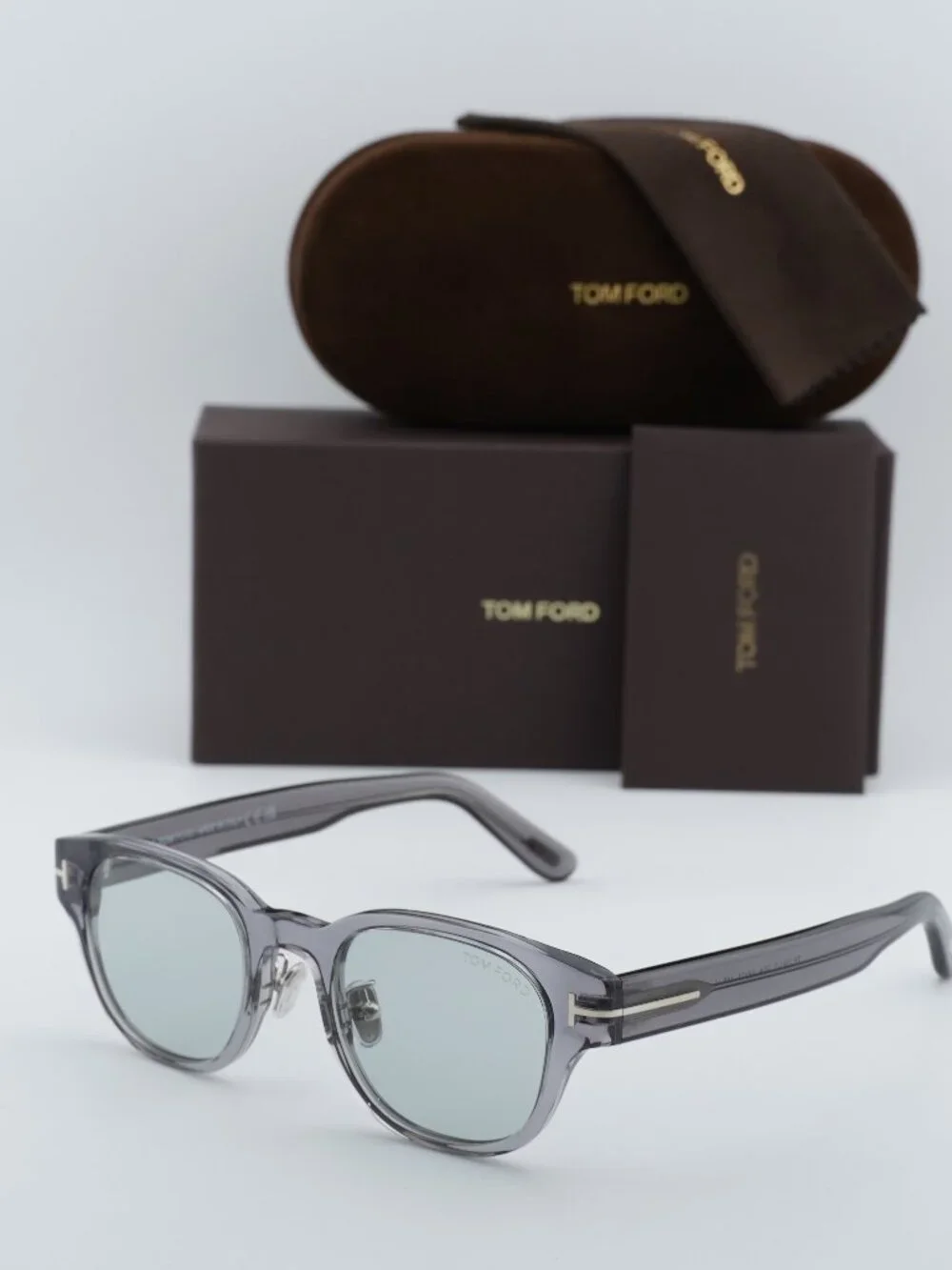 Tom Ford FT1041-D 20A Square Sunglasses - Transparent Grey / Light Grey